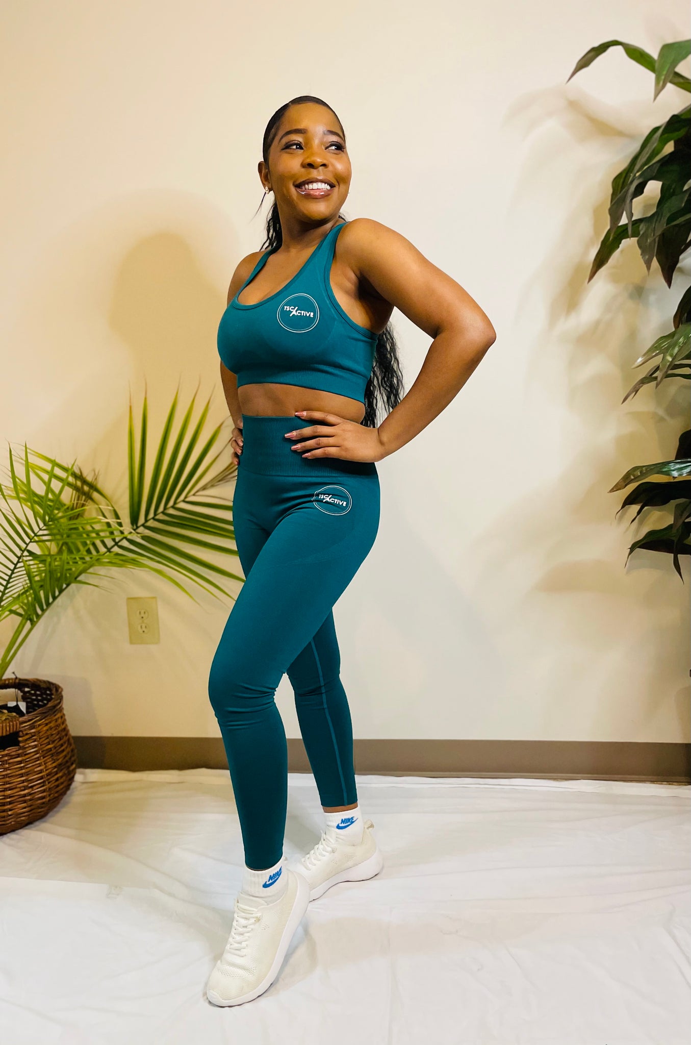 Teal Sports bra & legging set – Tuna Active